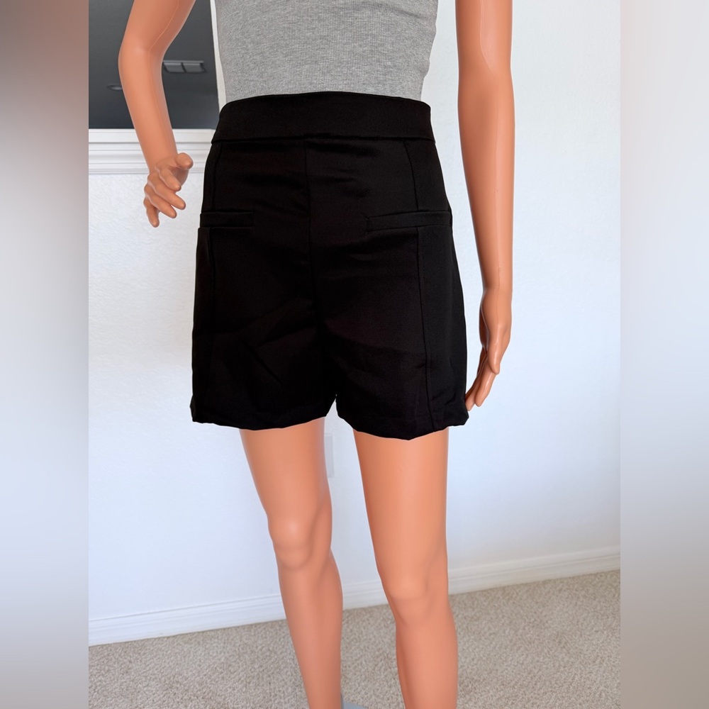 High-Waist Black Women’s Shorts